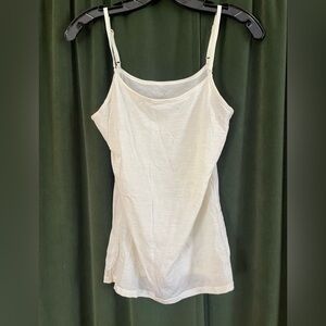 Icebreaker White Lightweight Camisole with Adjustable Straps
